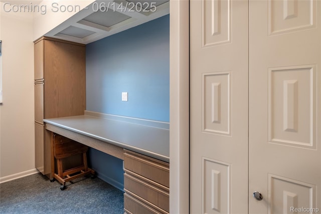 12950 Via Catherina Dr, Grand Blanc, MI 48439 - unfurnished office featuring dark colored carpet and baseboards