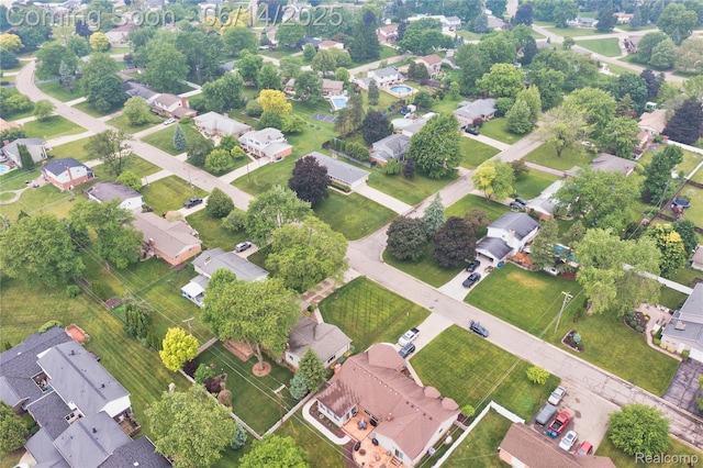 12950 Via Catherina Dr, Grand Blanc, MI 48439 - aerial view of property and surrounding area with nearby suburban area