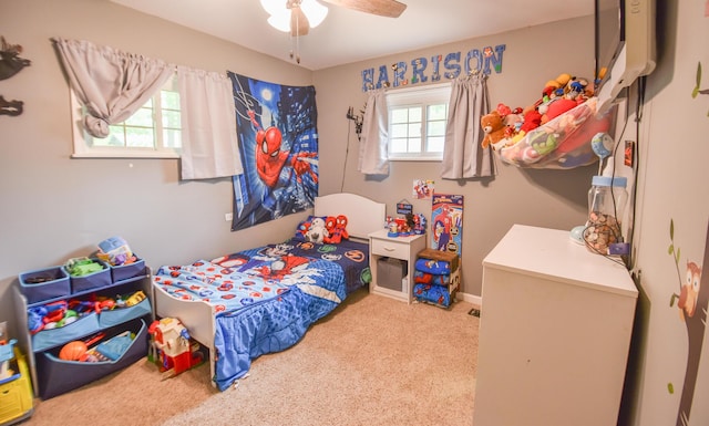493 Swan Ln, Coldwater, MI 49036 - carpeted bedroom with a ceiling fan