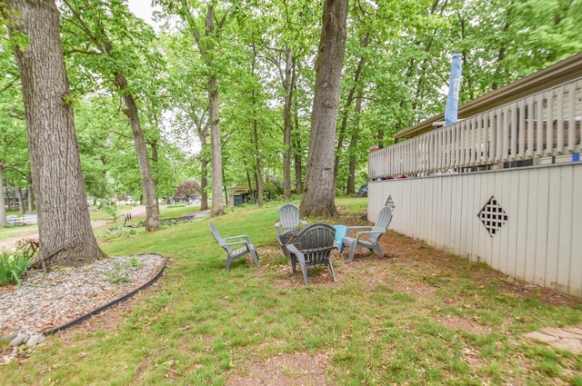 493 Swan Ln, Coldwater, MI 49036 - view of green lawn featuring an outdoor fire pit