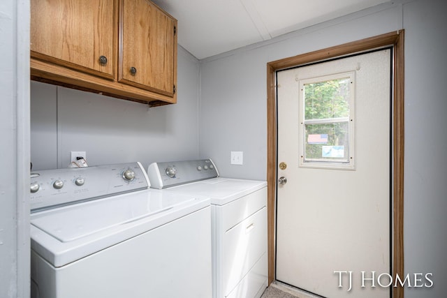 3010 E 96th St, Newaygo, MI 49337 - washroom with separate washer and dryer and cabinet space