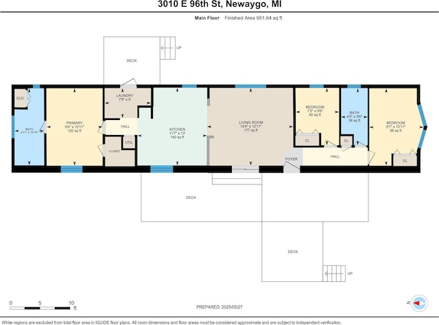 3010 E 96th St, Newaygo, MI 49337 - floor plan / room layout