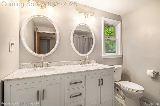 11187 Shadywood Dr, Brighton, MI 48114 - full bath featuring double vanity and toilet