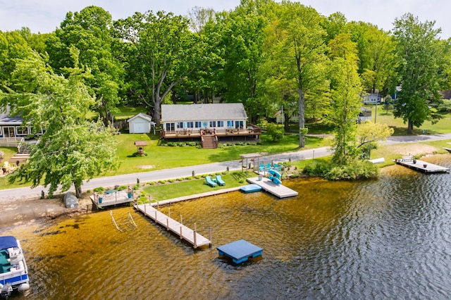 8843 Silver Lake Rd, Grand Junction, MI 49056 - view from above of property with a large body of water