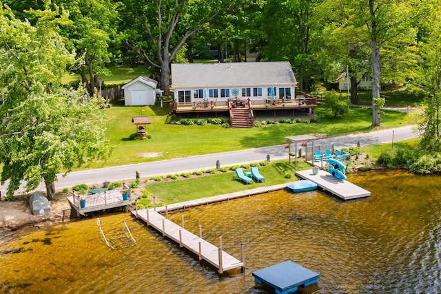 8843 Silver Lake Rd, Grand Junction, MI 49056 - view from above of property with a large body of water