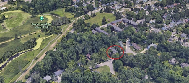 902 Oakridge Dr, Jackson, MI 49203 - aerial view of property and surrounding area with nearby suburban area