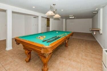221 S Taylor St, New Buffalo, MI 49117 - recreation room featuring billiards table, tile patterned flooring, and baseboards