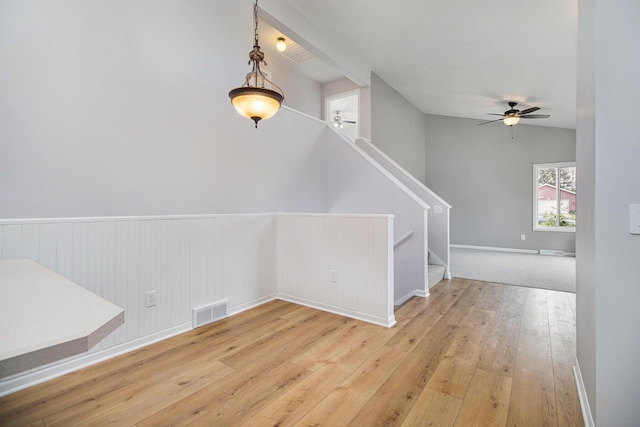 4273 20th St, Dorr, MI 49323 - interior space with a ceiling fan, hardwood / wood-style flooring, and baseboards