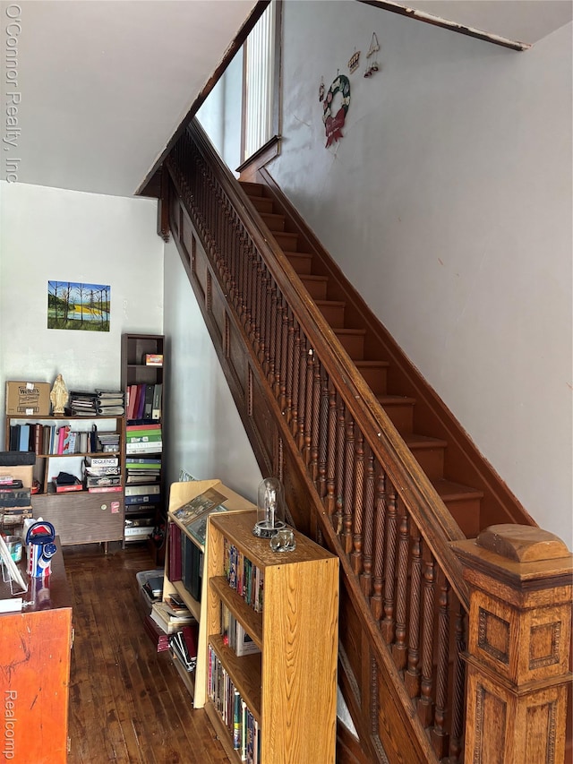 236 S Elizabeth St, Marine City, MI 48039 - staircase with hardwood / wood-style floors