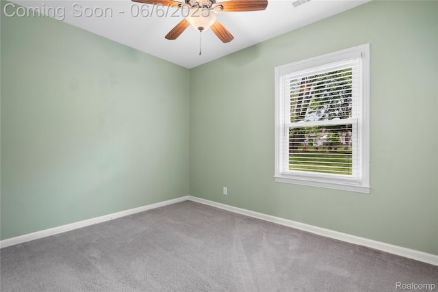 6226 Rowley Blvd, Waterford, MI 48329 - unfurnished room featuring ceiling fan, carpet flooring, and baseboards