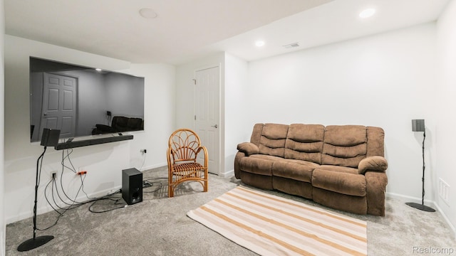 1755 Country View Dr, Okemos, MI 48864 - living room with carpet flooring, recessed lighting, and baseboards