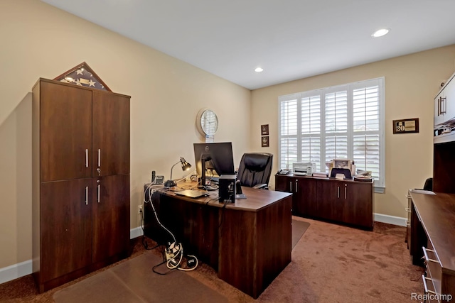 59649 Mallory Ln, South Lyon, MI 48178 - carpeted office space with baseboards and recessed lighting