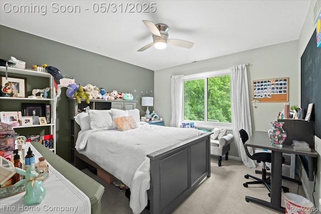 5182 Shady Creek Dr, Troy, MI 48085 - bedroom with light colored carpet and ceiling fan