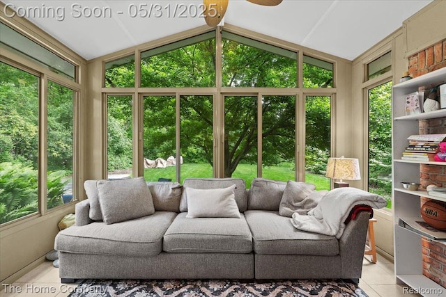 5182 Shady Creek Dr, Troy, MI 48085 - sunroom / solarium featuring tile patterned flooring and vaulted ceiling