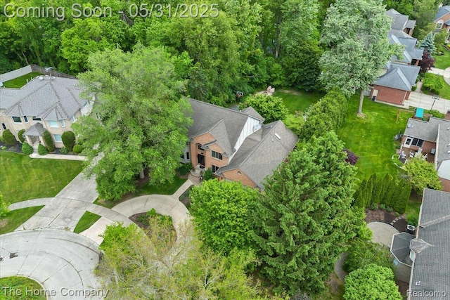 5182 Shady Creek Dr, Troy, MI 48085 - aerial view of property and surrounding area with nearby suburban area