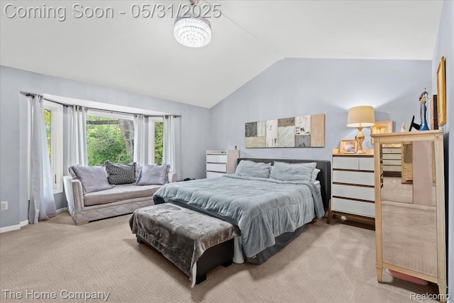 5182 Shady Creek Dr, Troy, MI 48085 - carpeted bedroom featuring lofted ceiling and baseboards