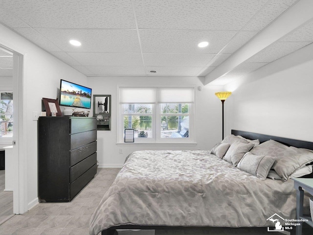 11963 Egan Hwy, Brooklyn, MI 49230 - bedroom featuring a paneled ceiling and recessed lighting
