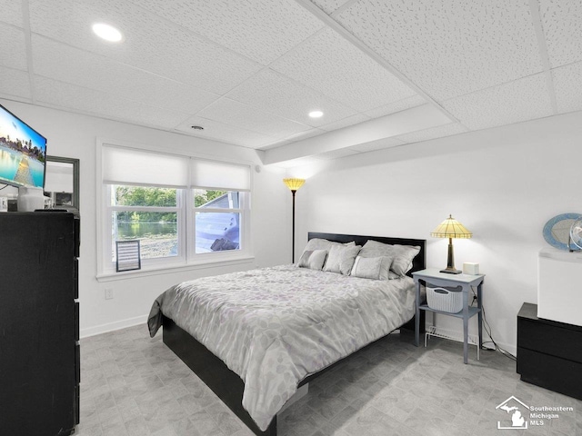 11963 Egan Hwy, Brooklyn, MI 49230 - bedroom featuring a paneled ceiling and recessed lighting
