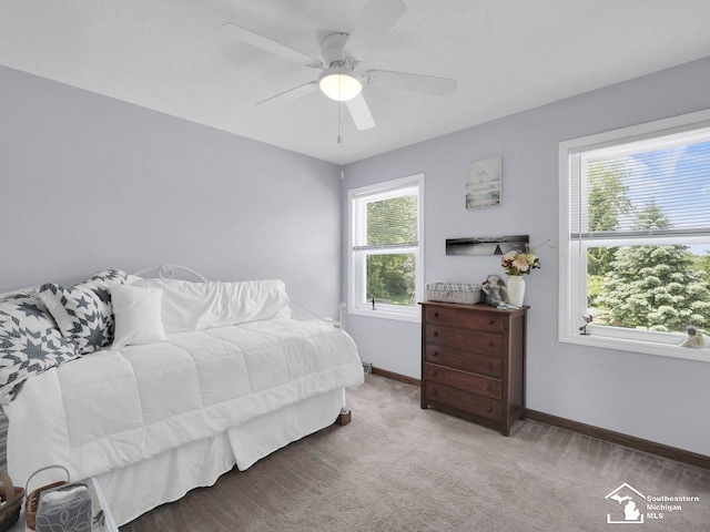 11963 Egan Hwy, Brooklyn, MI 49230 - bedroom with carpet flooring and a ceiling fan