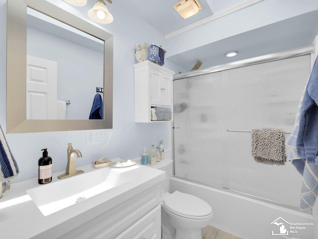 11963 Egan Hwy, Brooklyn, MI 49230 - full bathroom with vanity and combined bath / shower with glass door