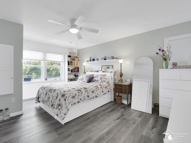 11963 Egan Hwy, Brooklyn, MI 49230 - bedroom featuring wood finished floors and a ceiling fan