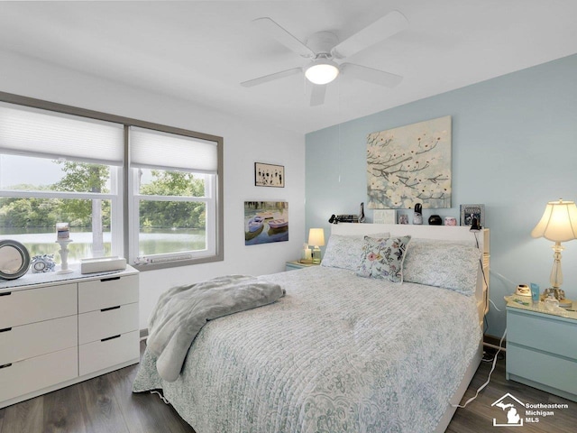 11963 Egan Hwy, Brooklyn, MI 49230 - bedroom featuring dark wood-type flooring and a ceiling fan