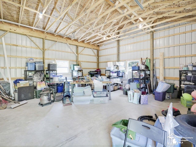 11963 Egan Hwy, Brooklyn, MI 49230 - garage featuring metal wall