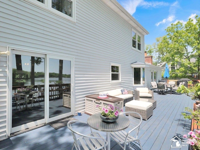 11963 Egan Hwy, Brooklyn, MI 49230 - wooden terrace featuring outdoor dining space