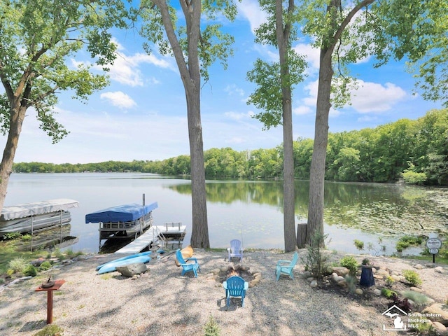 11963 Egan Hwy, Brooklyn, MI 49230 - dock with a water view and a view of trees