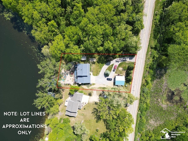 11963 Egan Hwy, Brooklyn, MI 49230 - view of property location with property boundaries highlighted and a large body of water