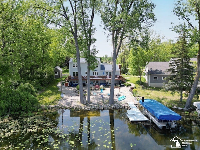 11963 Egan Hwy, Brooklyn, MI 49230 - dock area with a deck with water view