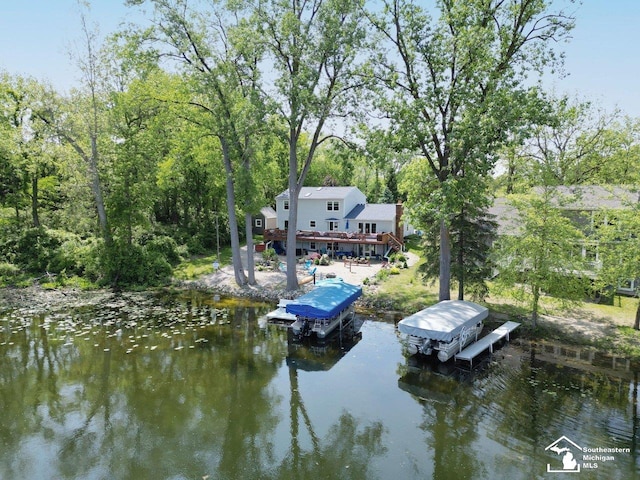 11963 Egan Hwy, Brooklyn, MI 49230 - dock area with a water view and boat lift