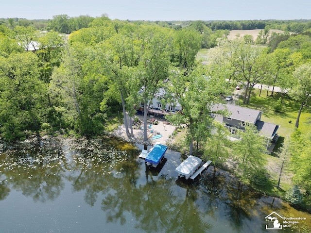 11963 Egan Hwy, Brooklyn, MI 49230 - aerial overview of property's location with a pool and a nearby body of water