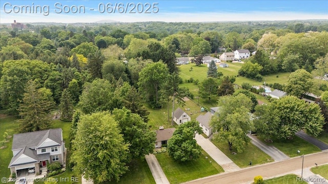 15501 Portis St, Northville, MI 48170 - aerial overview of property's location featuring a forest