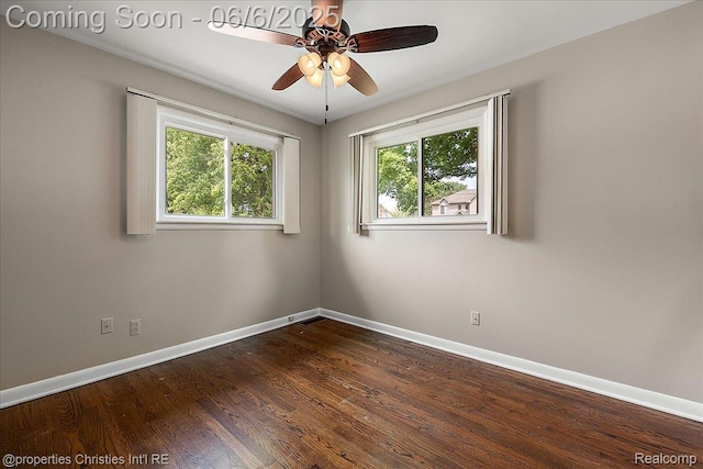 15501 Portis St, Northville, MI 48170 - unfurnished room with healthy amount of natural light, baseboards, and a ceiling fan