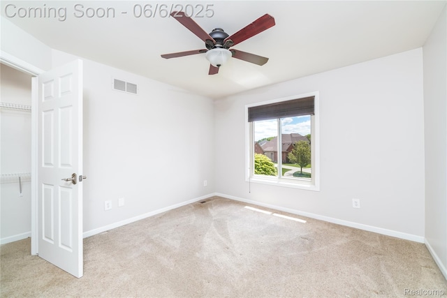 42105 Dorchester Ct, Clinton Township, MI 48038 - unfurnished bedroom with carpet, baseboards, a closet, and ceiling fan