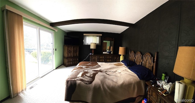 11940 Portage Lake Ave, Pinckney, MI 48169 - bedroom with access to exterior, carpet, and multiple windows