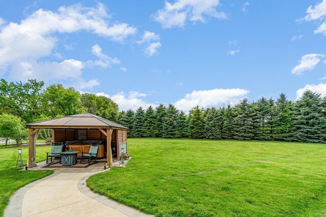 424 Gale Ct, Ithaca, MI 48847 - view of grassy yard featuring a gazebo