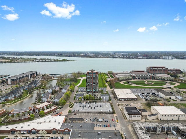 3320 Spinnaker Ln Unit 4A, Detroit, MI 48207 - drone / aerial view of a nearby body of water