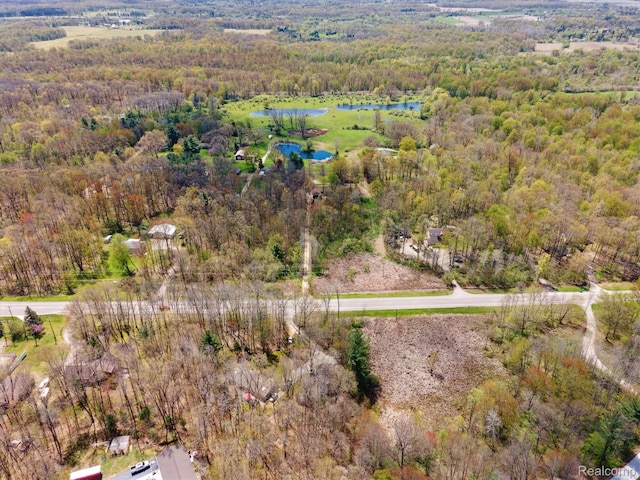 4952 Davison Rd, Lapeer, MI 48446 - view of property location with a nearby body of water and a heavily wooded area