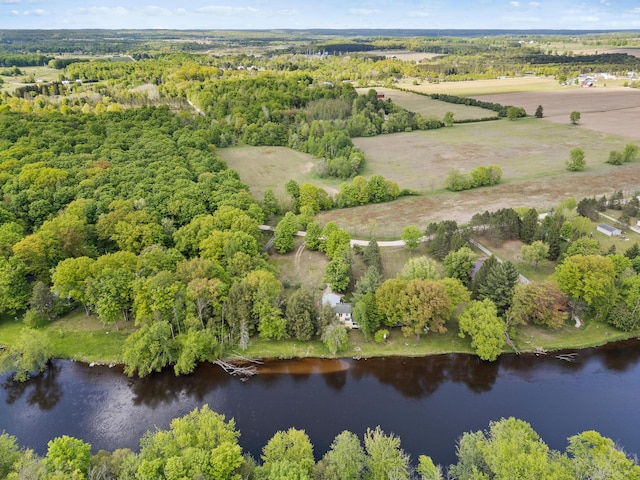 17465 Rapids Dr, Hersey, MI 49639 - aerial view of property and surrounding area featuring a large body of water