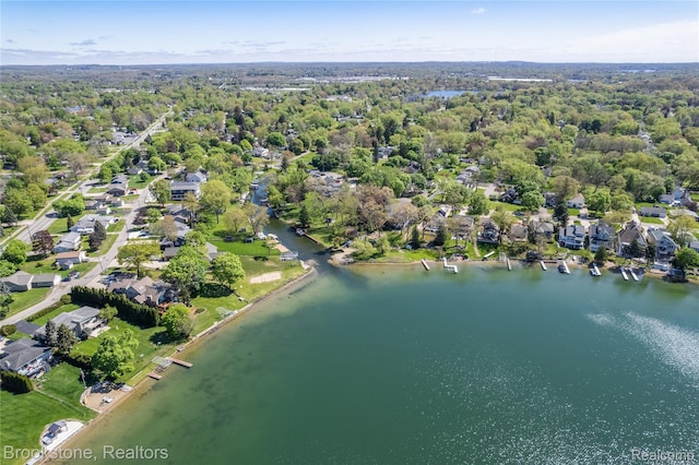3012 Lansdowne Rd, Waterford, MI 48329 - aerial perspective of suburban area featuring a large body of water
