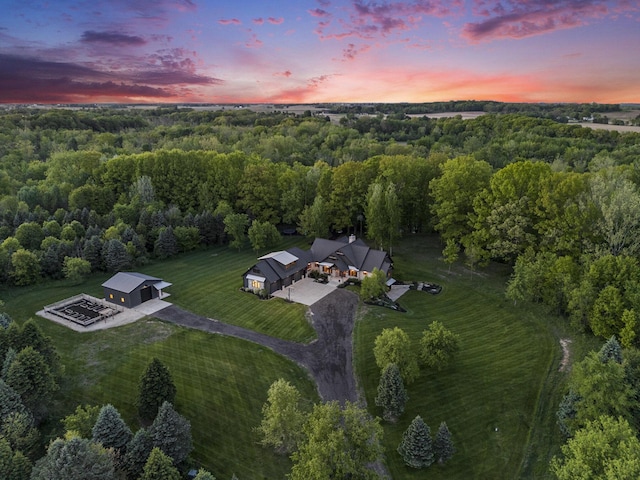 4035 136th Ave, Hamilton, MI 49419 - aerial view of property's location featuring a heavily wooded area