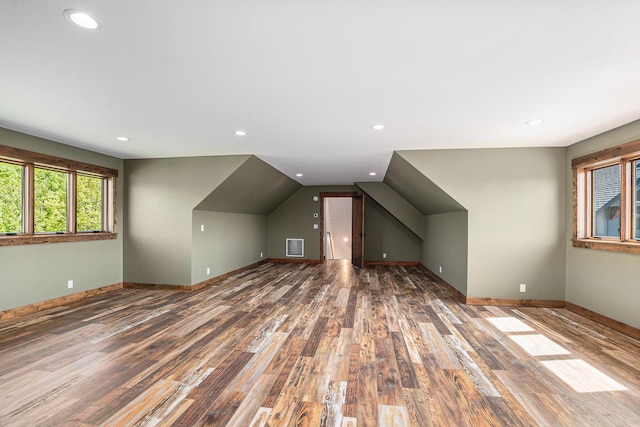 4035 136th Ave, Hamilton, MI 49419 - additional living space featuring wood finished floors, baseboards, recessed lighting, and lofted ceiling