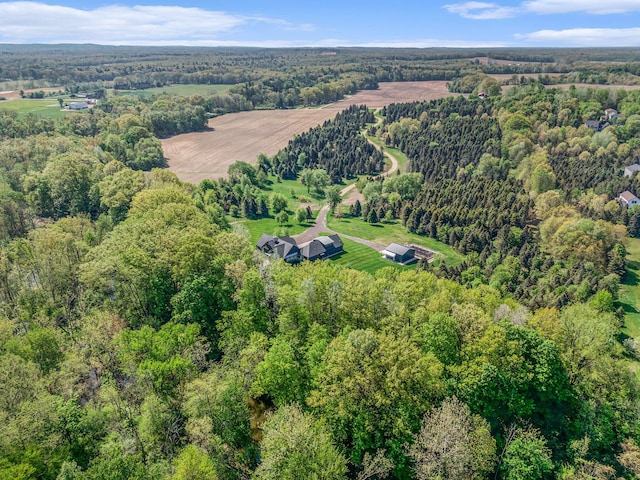 4035 136th Ave, Hamilton, MI 49419 - aerial view of property and surrounding area with a heavily wooded area