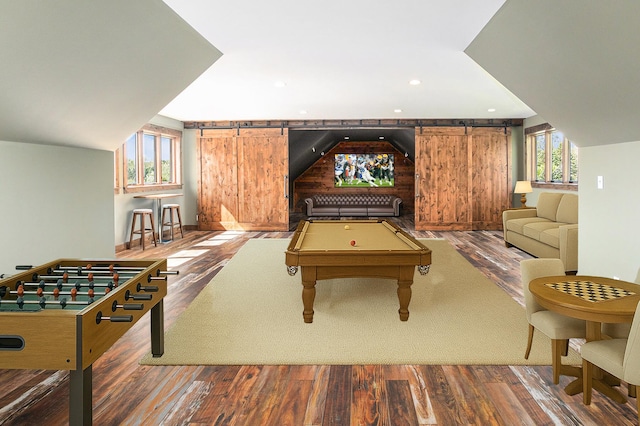 4035 136th Ave, Hamilton, MI 49419 - game room featuring wood finished floors, pool table, recessed lighting, and baseboards