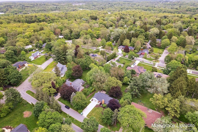 1220 Minglewood Way, Ann Arbor, MI 48103 - aerial view of property's location with a heavily wooded area and nearby suburban area