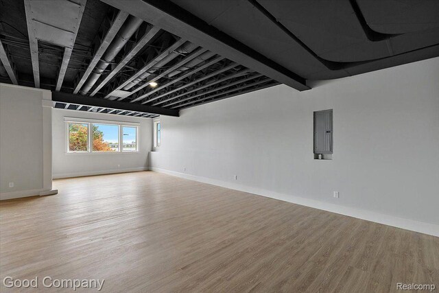 1760 Hamilton Dr, Bloomfield Hills, MI 48302 - empty room featuring wood finished floors, baseboards, and electric panel