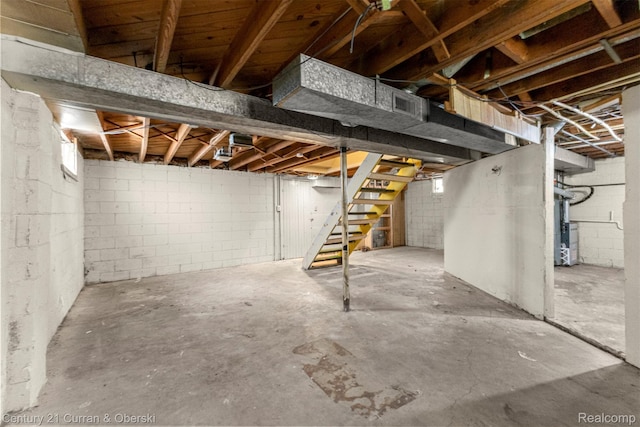 25960 Yale St, Inkster, MI 48141 - unfinished below grade area featuring stairway