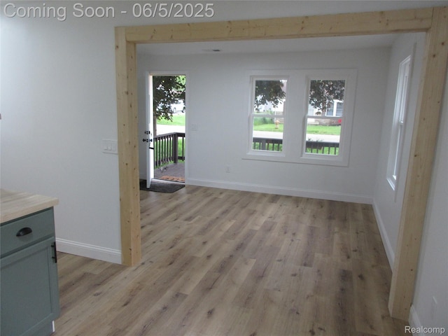 2220 E Bergin Ave, Burton, MI 48529 - empty room featuring light wood-style flooring and baseboards
